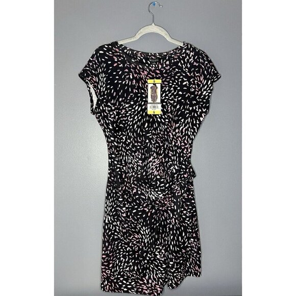 Nicole Miller Dresses & Skirts - Nicole Miller Short Side Knot Dress Womens Small Dark Navy Modest Classic Pretty